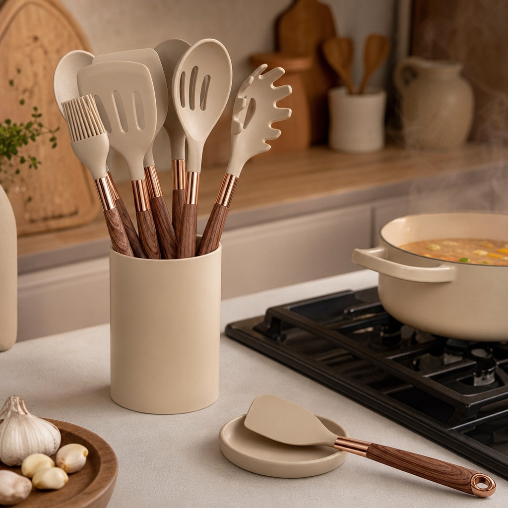 10-Piece Silicone Kitchen Utensil Set, Heat Resistant