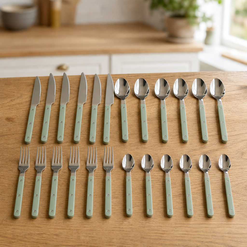 24-Piece Stainless Steel Flatware Set, Service for 6