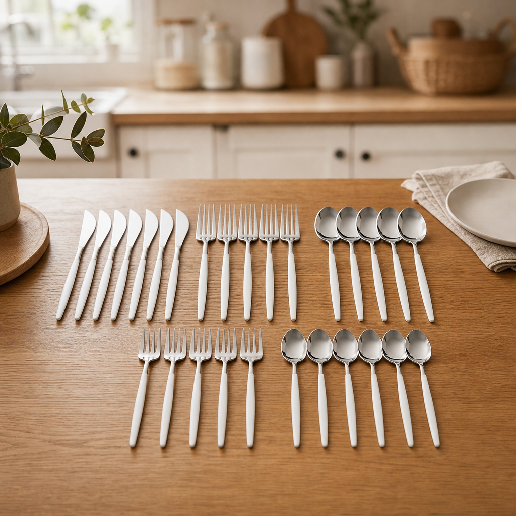 30-Piece Stainless Steel Flatware Set, Service for 6