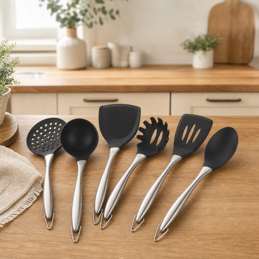 6-Piece Non-Stick Stainless Steel Utensil Set