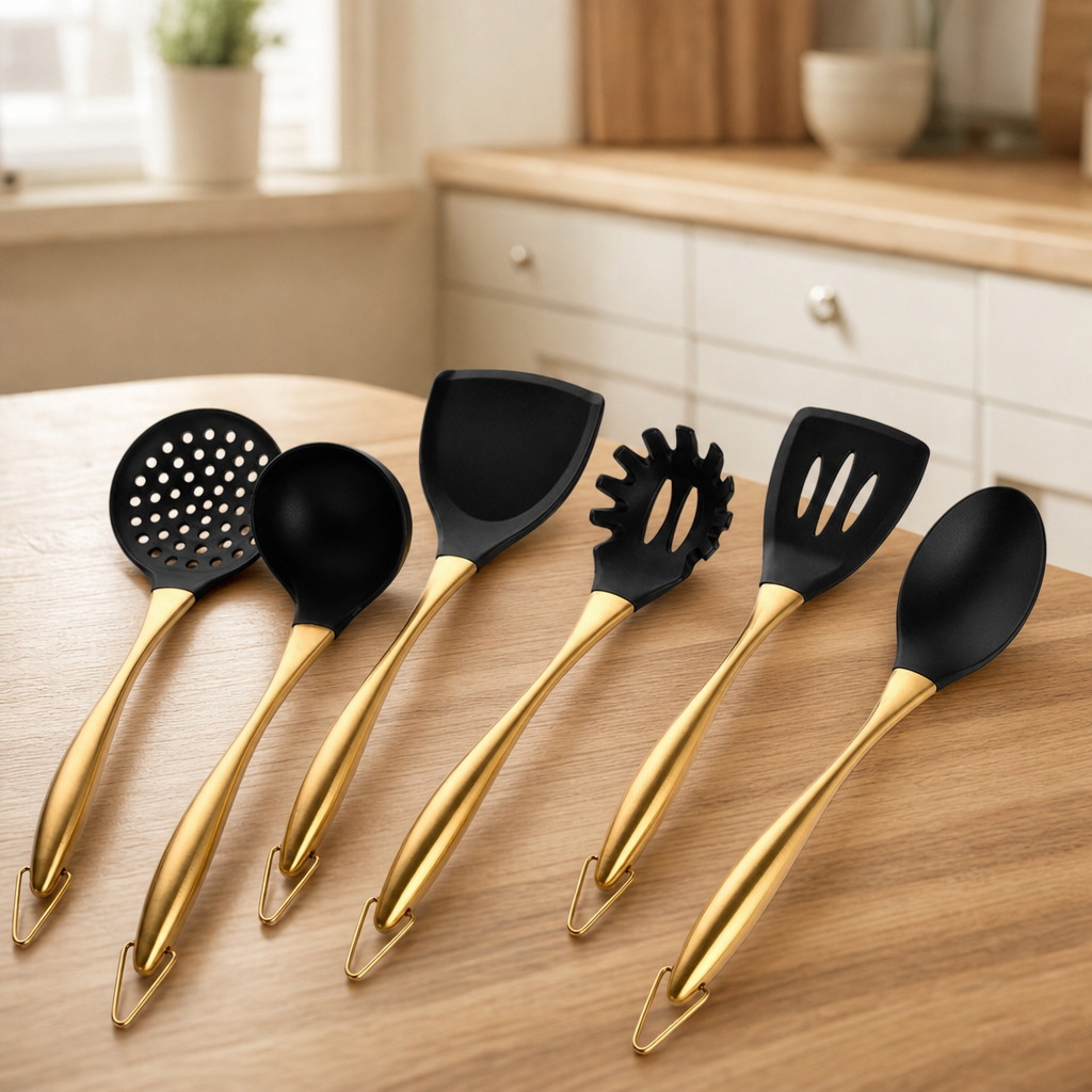 6-Piece Non-Stick Stainless Steel Utensil Set