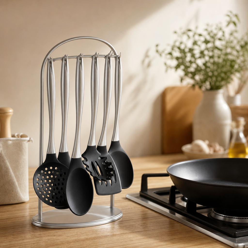 6-Piece Non-Stick Stainless Steel Utensil Set