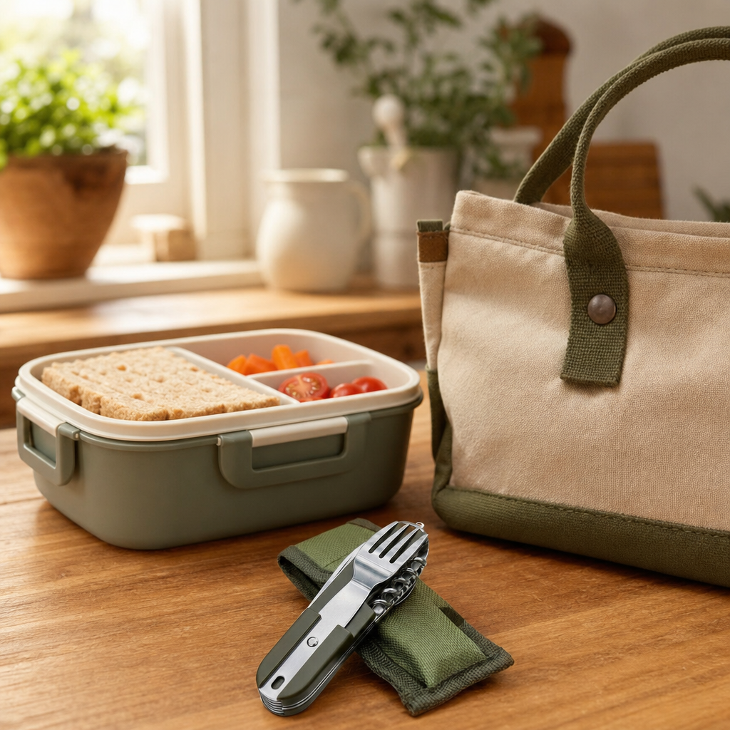 7-in-1 Foldable Stainless Steel Travel Cutlery Set