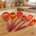 7-Piece Stainless Steel Utensil Set, Metallic Finish