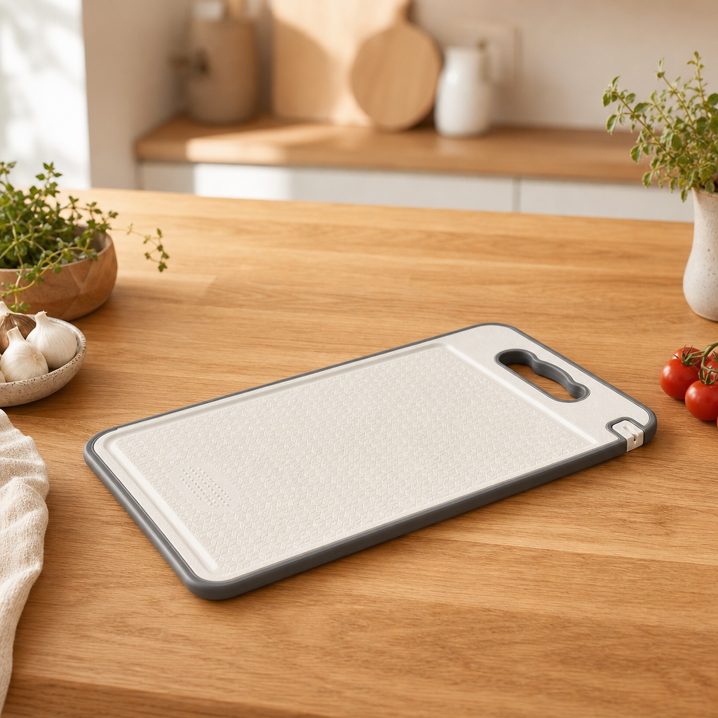 Anti-Scratch Cutting Board with Built-In Knife Sharpener