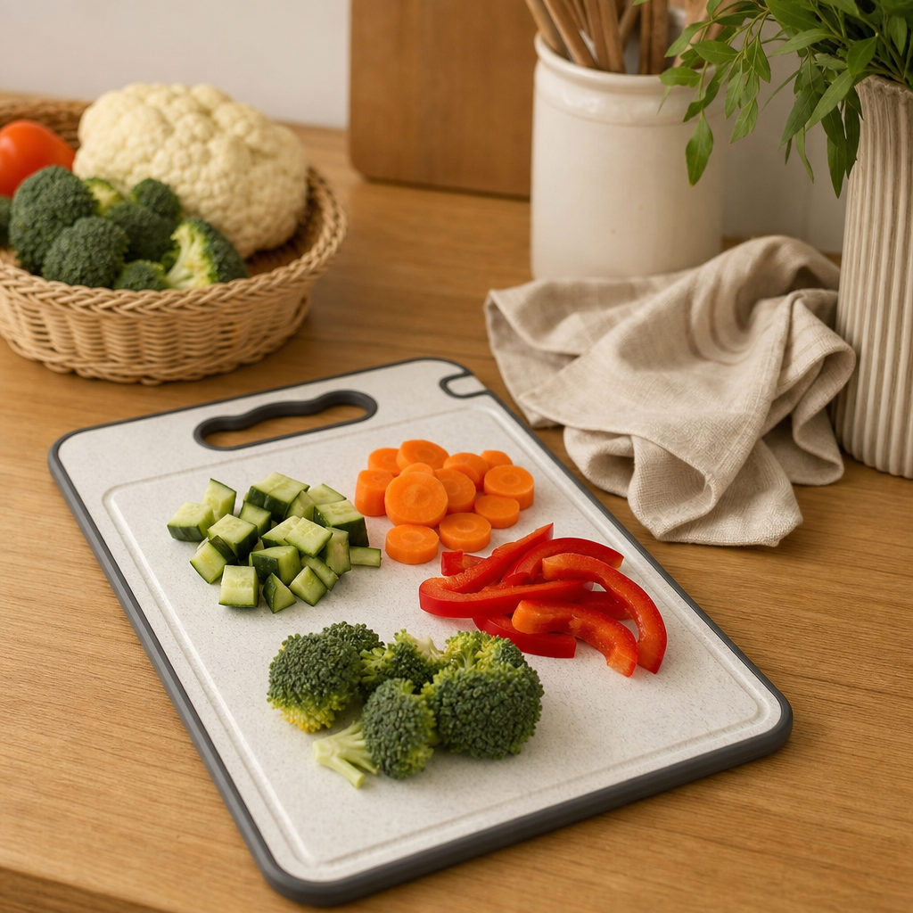 Anti-Scratch Cutting Board with Built-In Knife Sharpener