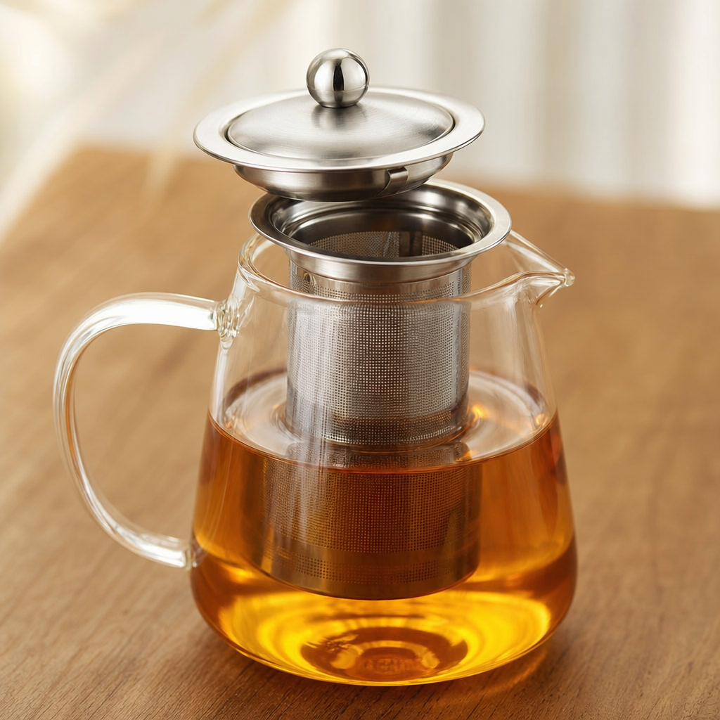 Borosilicate Glass Teapot with Stainless Steel Infuser