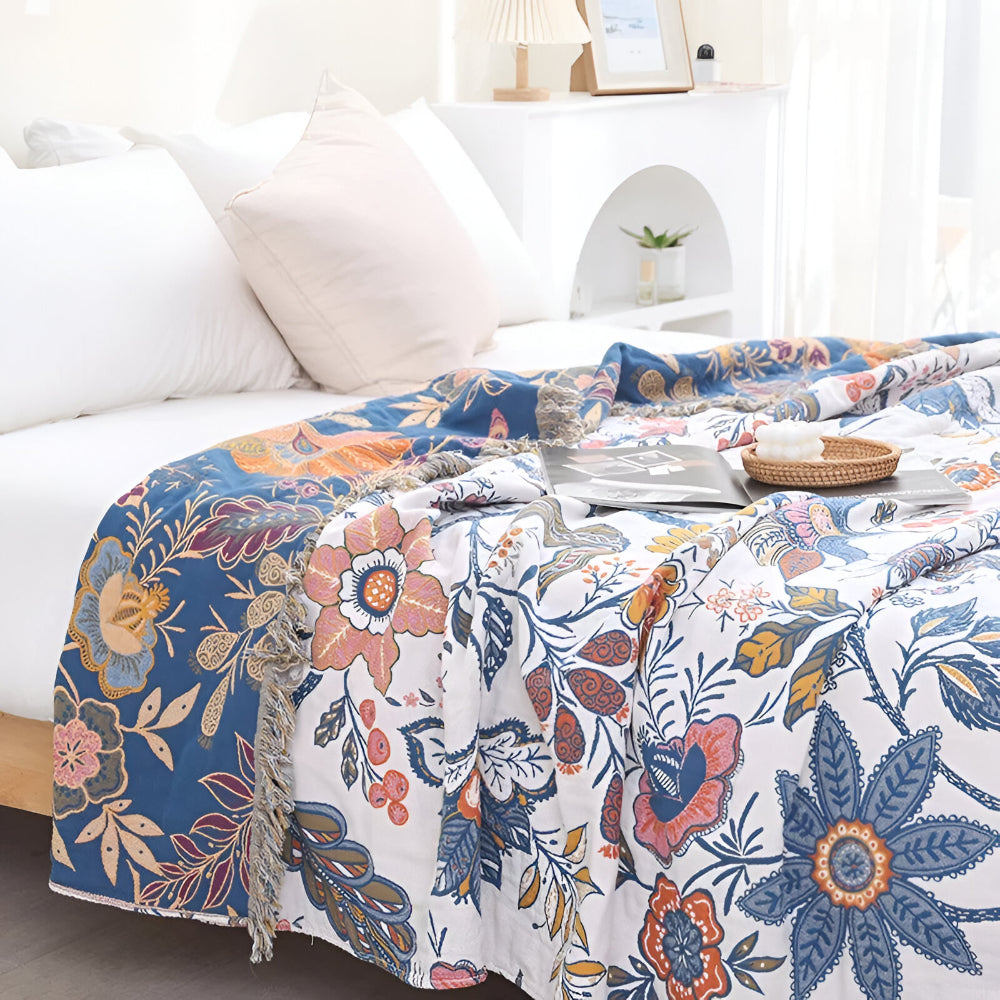 cotton-blanket-throw-reversible-floral-tassel-trim-img2.jpg