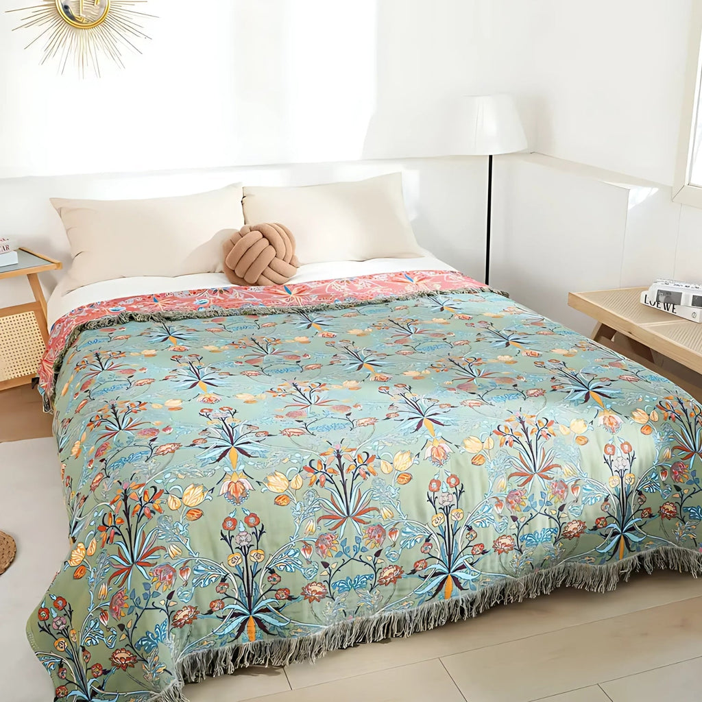cotton-reversible-blanket-throw-floral-jacquard-breathable-fringed-img1.jpg