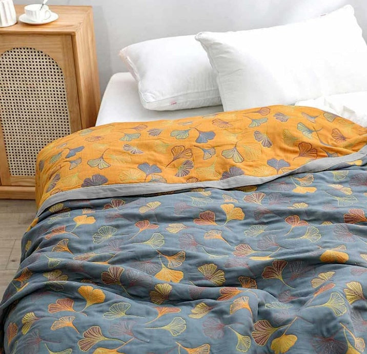 cotton-throw-blanket-reversible-ginkgo-leaf-machine-washable-img2.jpg