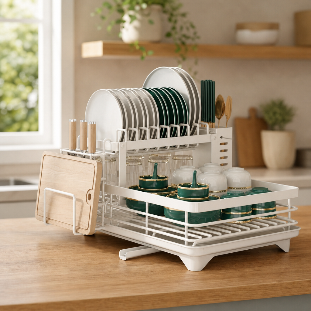 Foldable Stainless Steel Dish Drying Rack