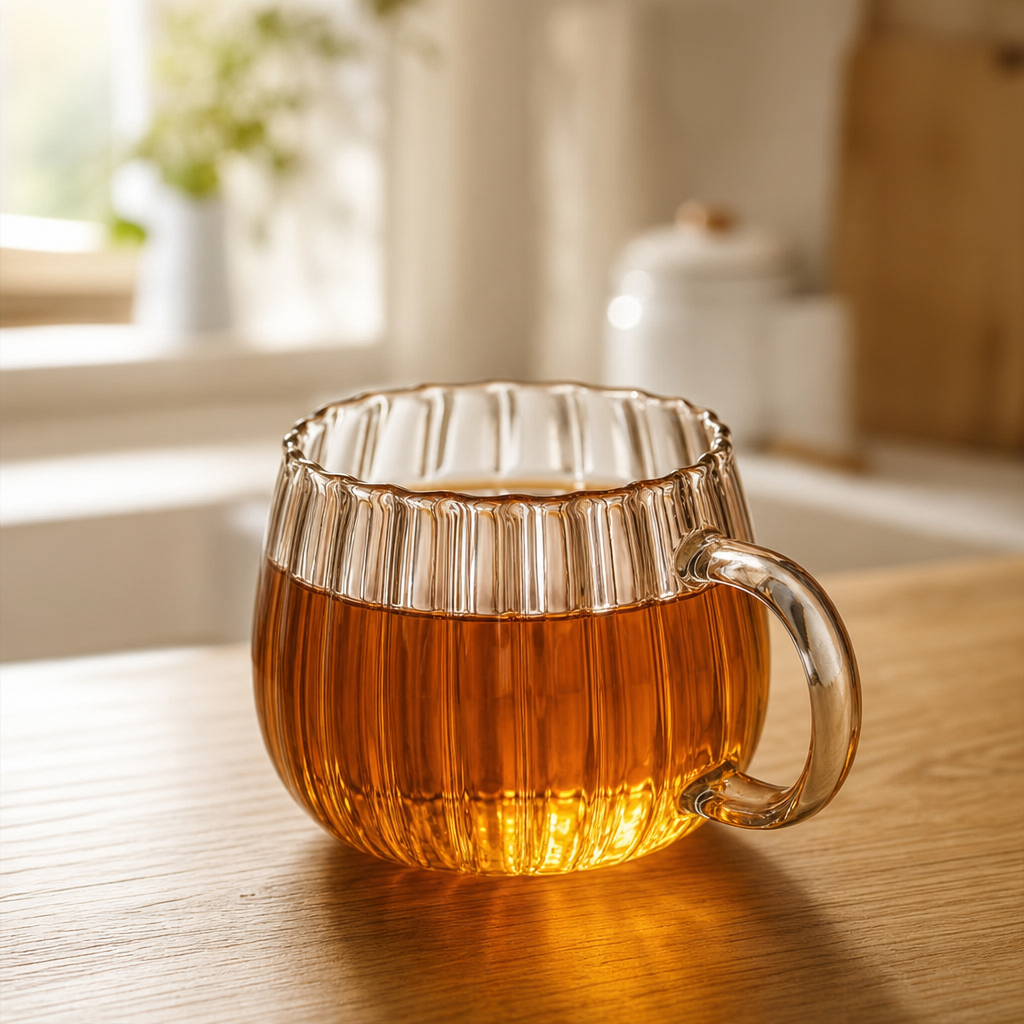 Handcrafted Glass Mug Set 350ml — Dishwasher Safe Borosilicate