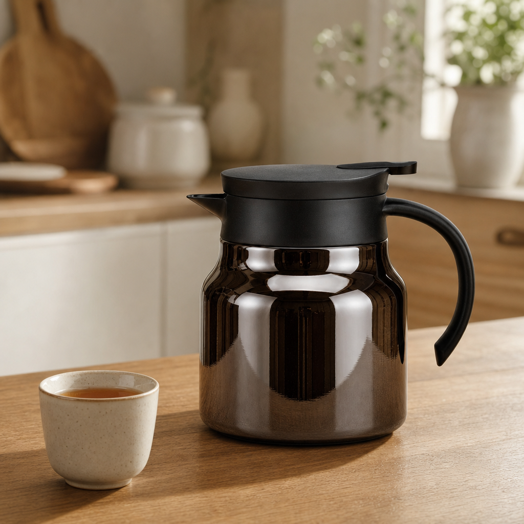 Insulated Ceramic Teapot 800ml with Infuser — Temperature Control