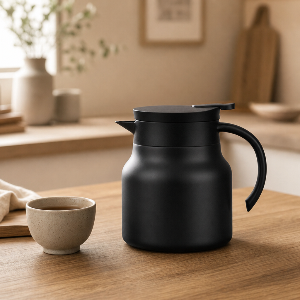 Insulated Ceramic Teapot 800ml with Infuser — Temperature Control