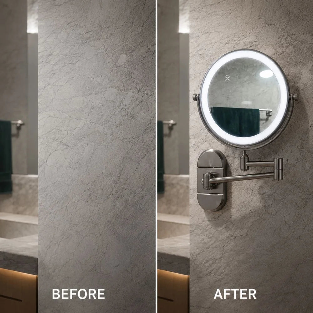 led-vanity-mirror-with-folding-arm-for-bathroom-3x-magnifying-no-drill-img5.webp