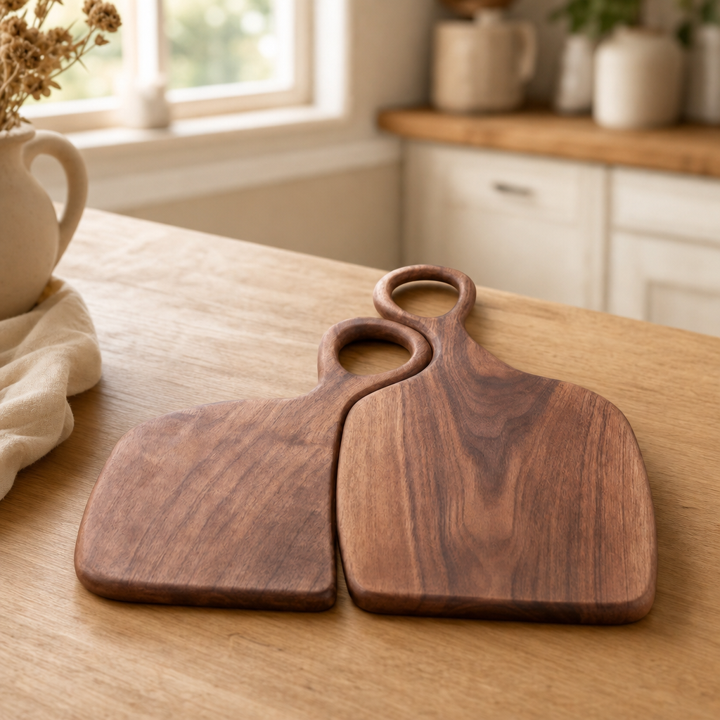 Reversible Walnut Cutting and Serving Board