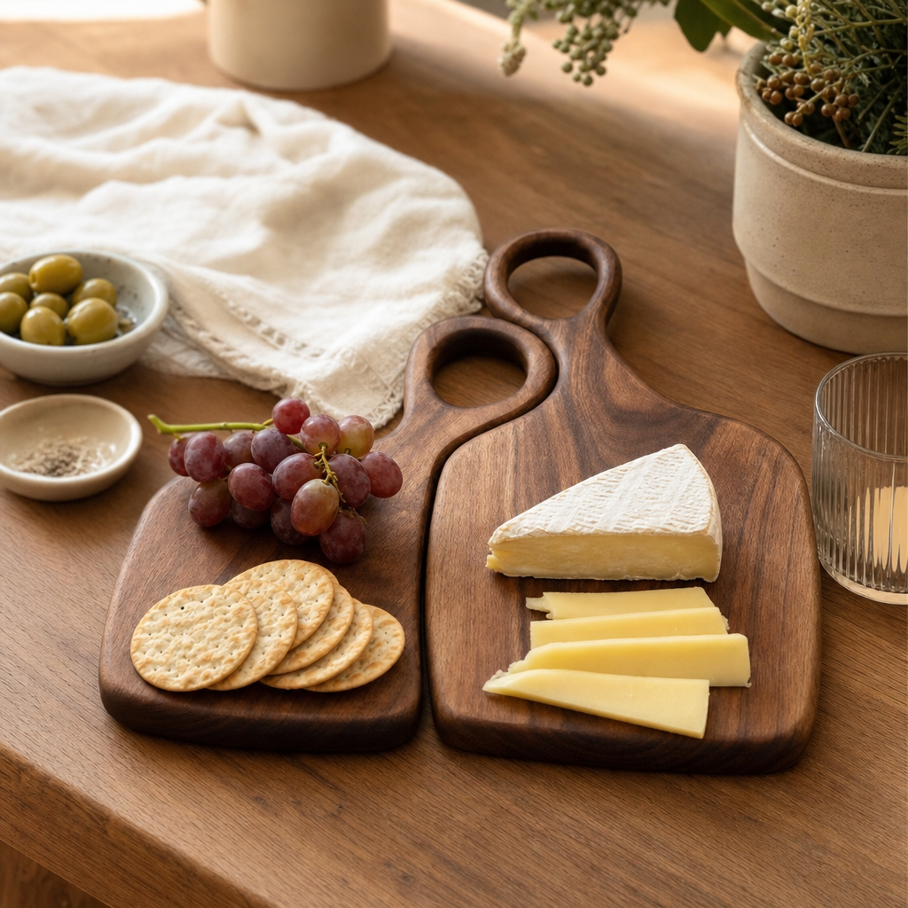 Reversible Walnut Cutting and Serving Board