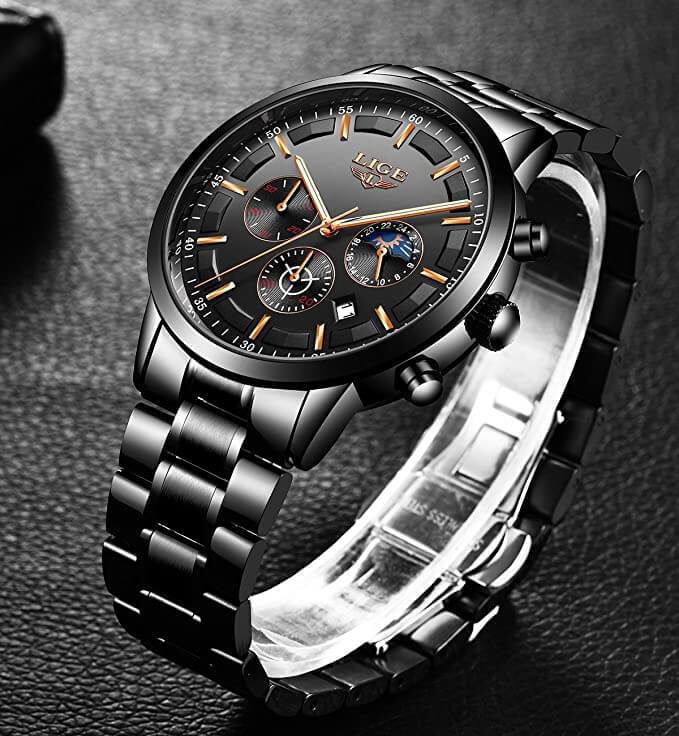 Waterproof Military Steel Watch for Men — Scratch-Resistant Mineral Glass