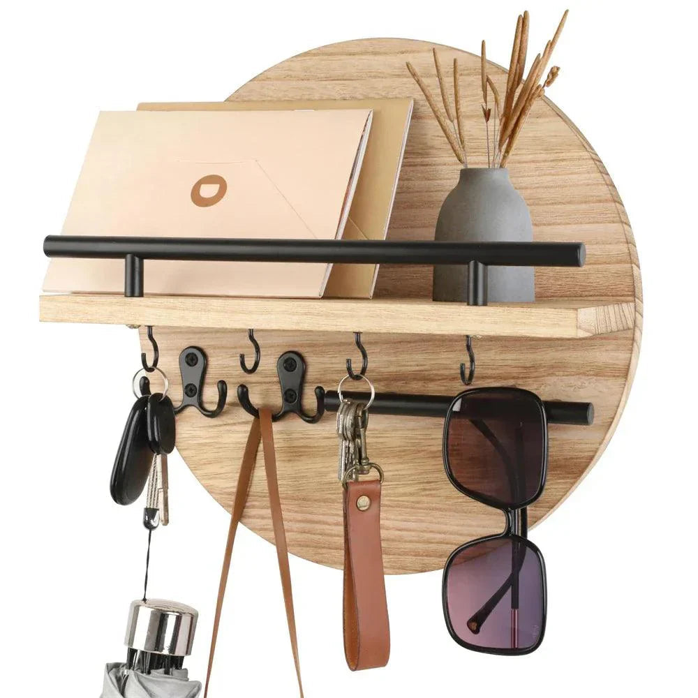 round-wooden-wall-key-holder-with-metal-accents-for-entryway-storage-img4.webp