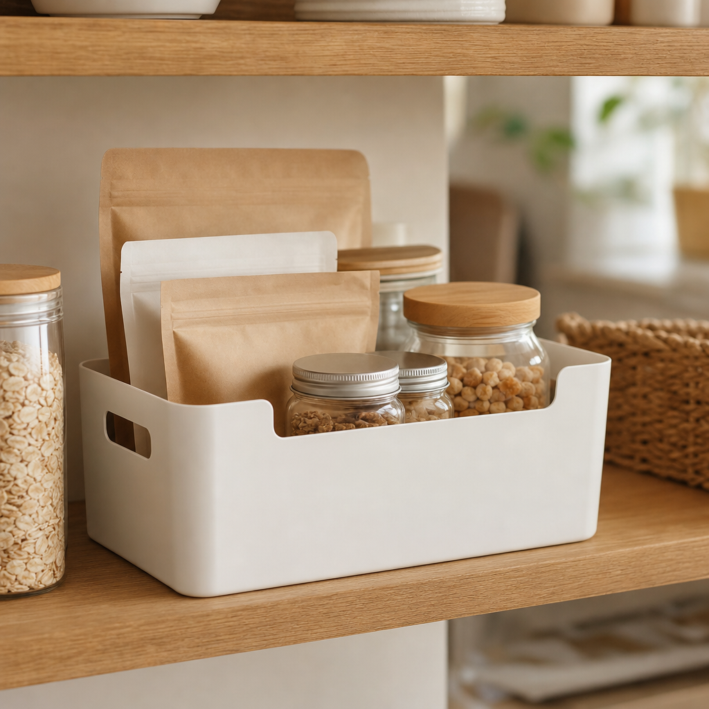 Stackable Kitchen Storage Boxes with Handles