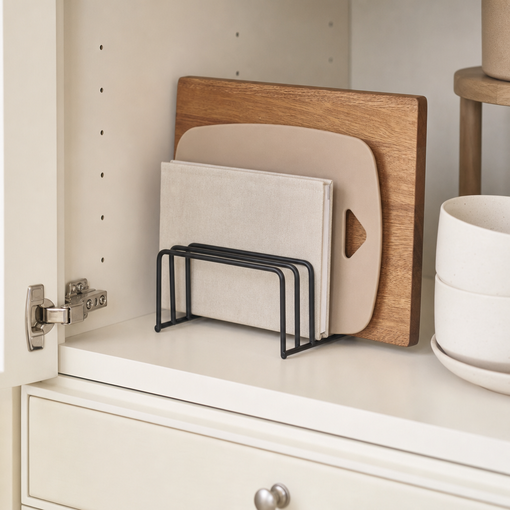 Steel Cutting Board and Bakeware Storage Rack