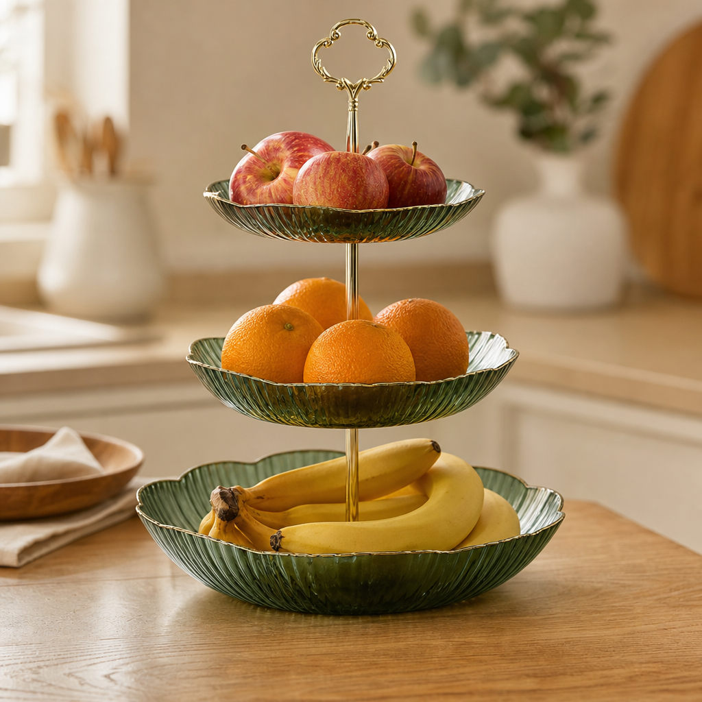 Tiered Countertop Fruit Basket, 2 or 3 Layers